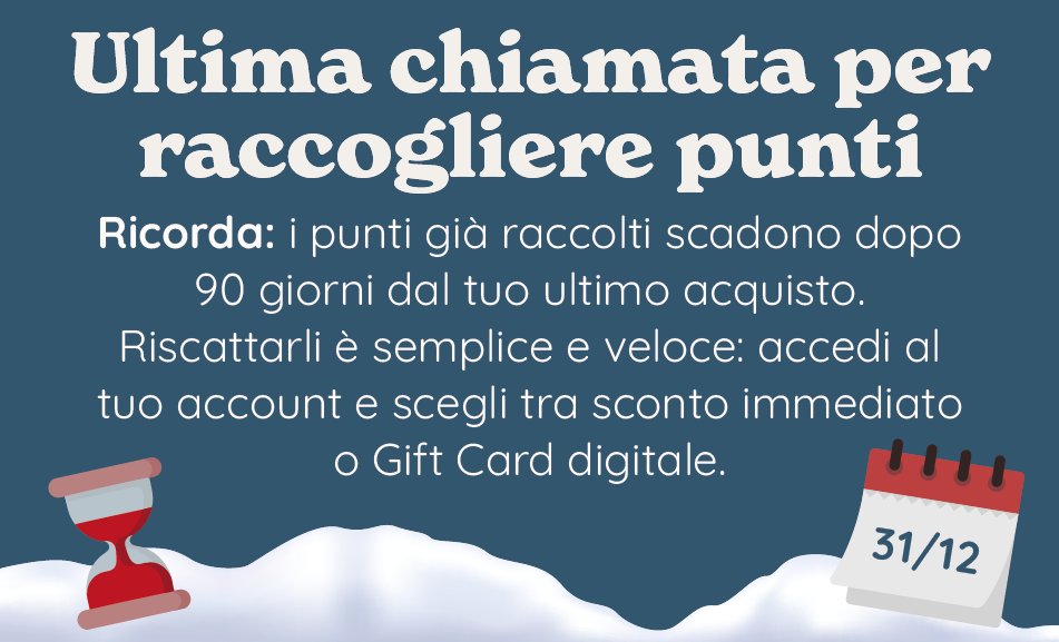 Ultima chiamata per raccogliere punti: solo per oggi