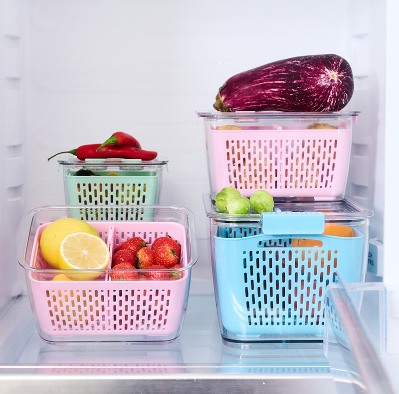 Blue food storage for fridge - 15 cm