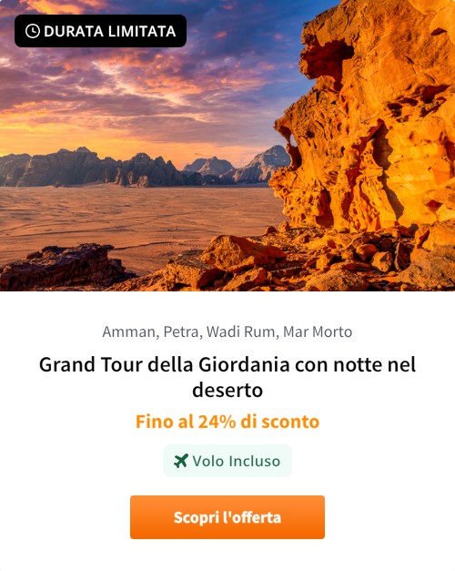 Grand Tour della Giordania con notte nel deserto