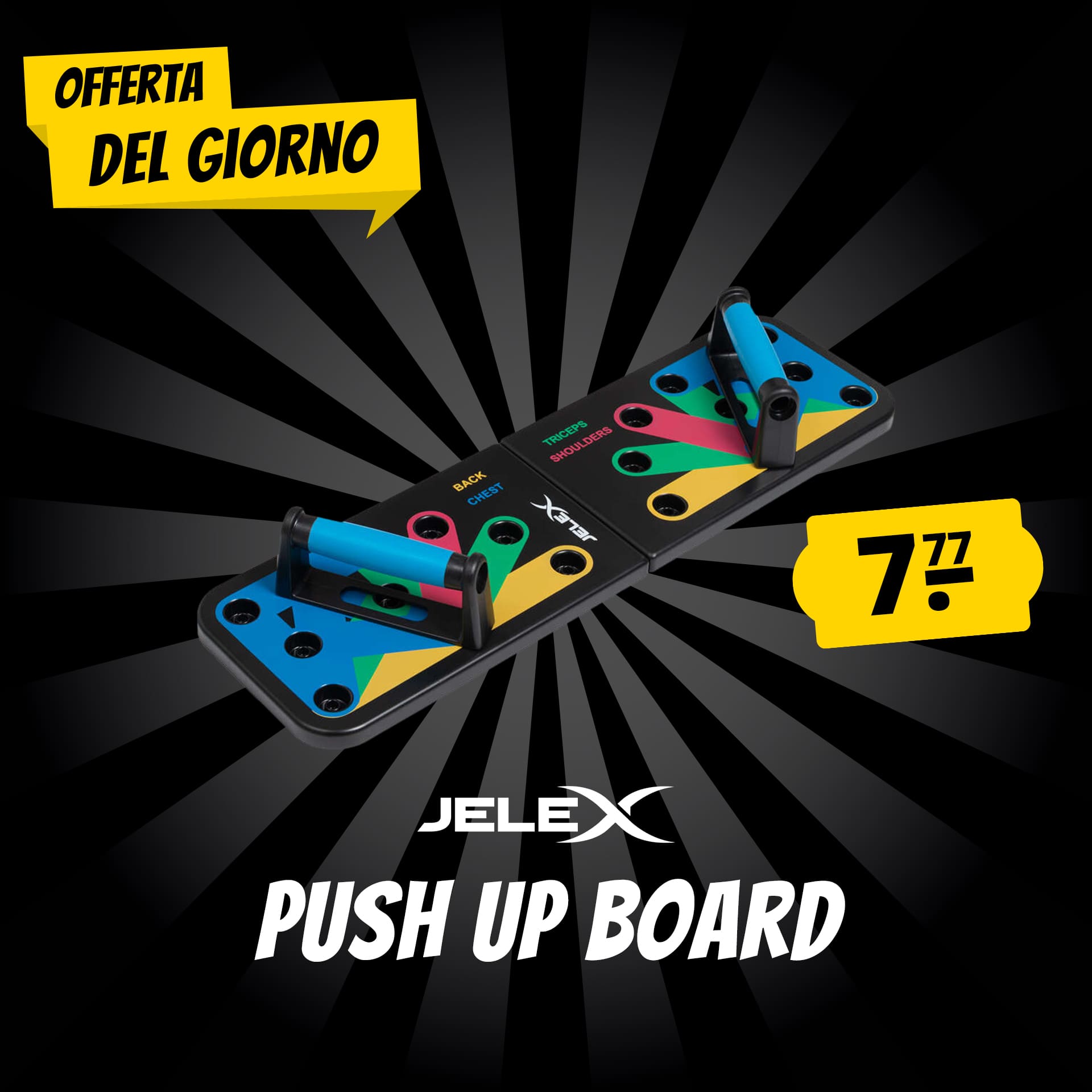 jelex tornado chest push up board tavola per flessioni