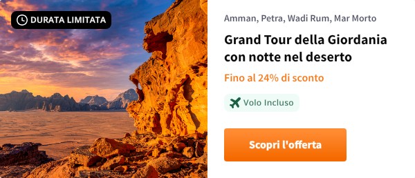 Grand Tour della Giordania con notte nel deserto