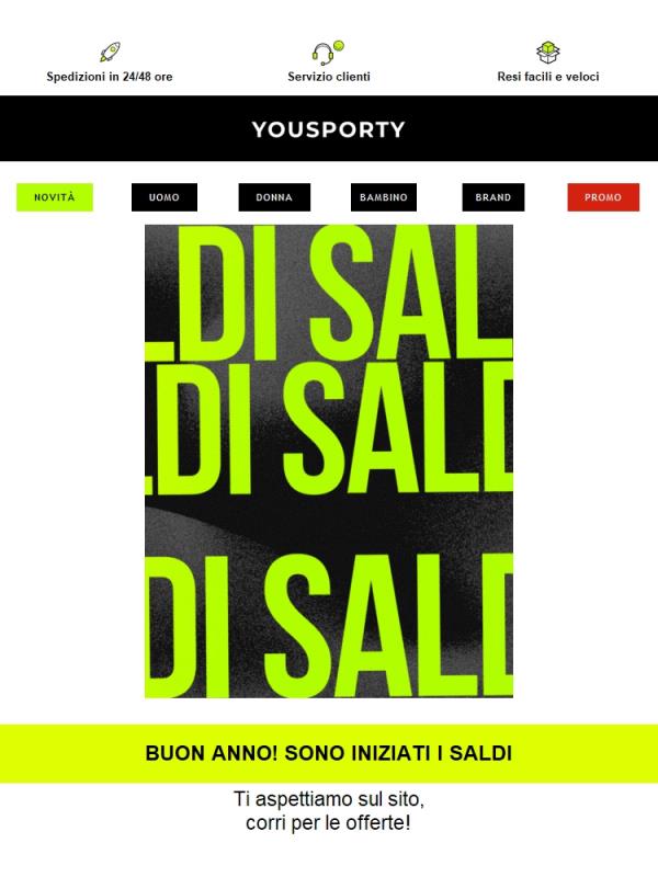 🛒Sono partiti i saldi da YouSporty! 💰