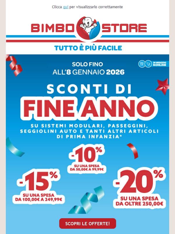 ⏰ ULTIMI GIORNI degli Sconti di fine anno!