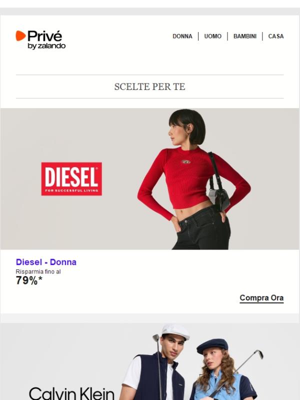 Calvin Klein Golf, Diesel, ONLY Carmakoma & tante altre eccezionali offerte