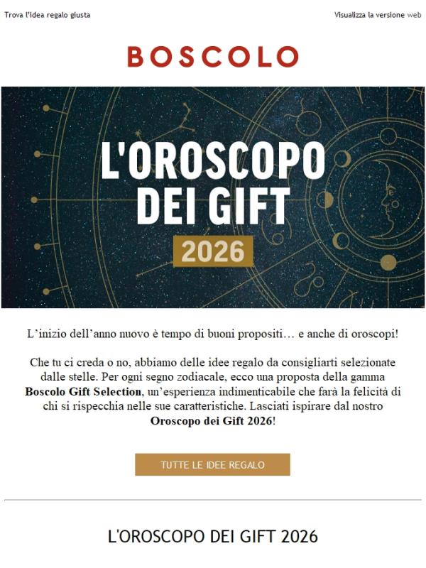L’Oroscopo dei Gift 2026