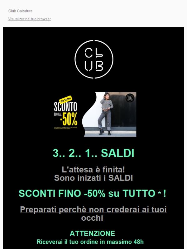 CLUB SALE 🛍️ FINO -50% SU TUTTO