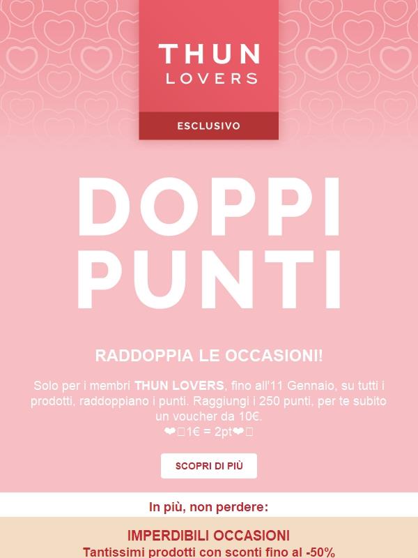 Da oggi DOPPI PUNTI!