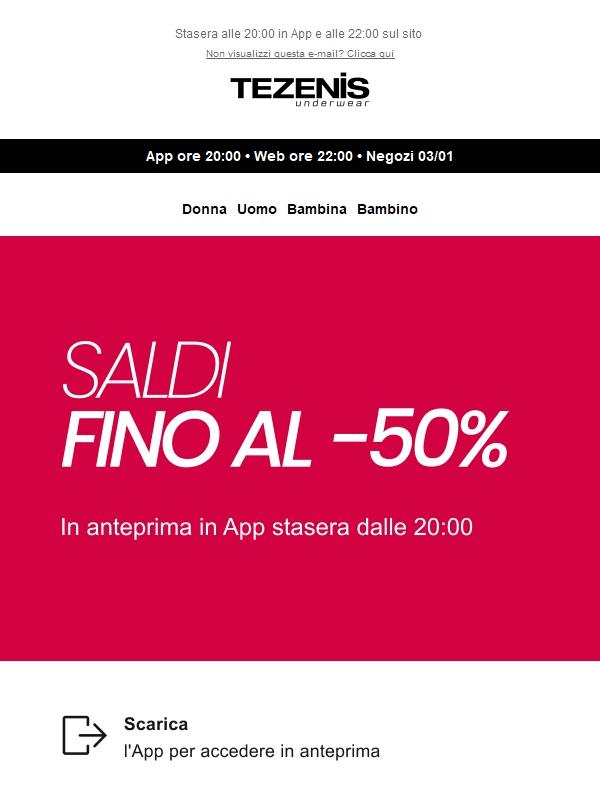 Countdown iniziato! Saldi fino al -50% ⏳