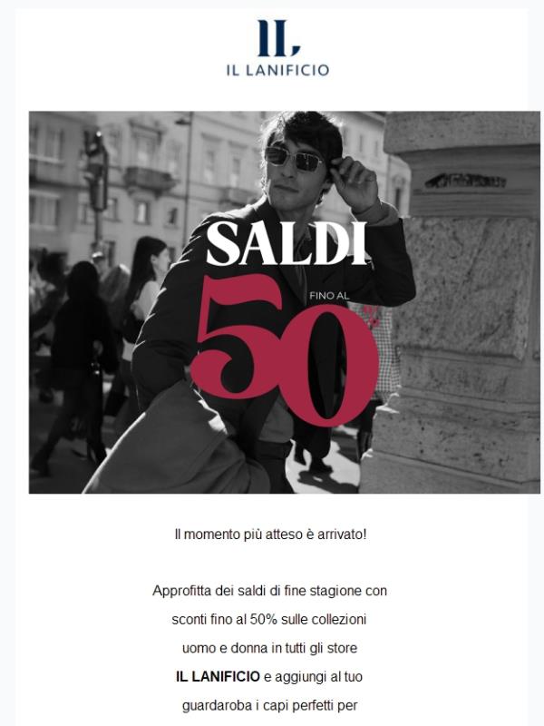 Saldi fino al 50% da adesso!