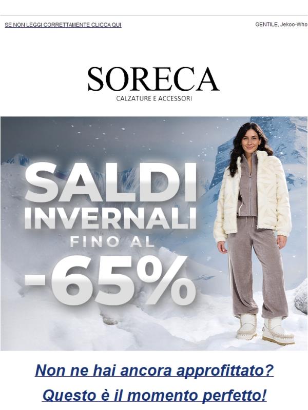 Fino al -65% su tantissimi Brand