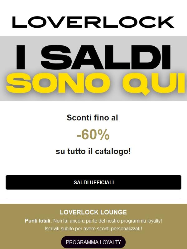 Saldi Imperdibili: Fino al -60%! 🎉
