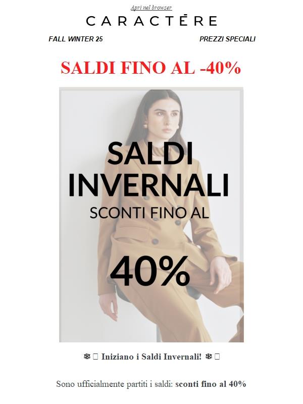 Iniziano oggi i SALDI!