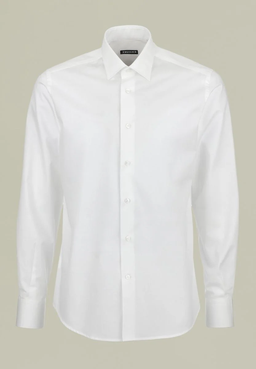 Image of Camicia bianca twill cotone regular fit
