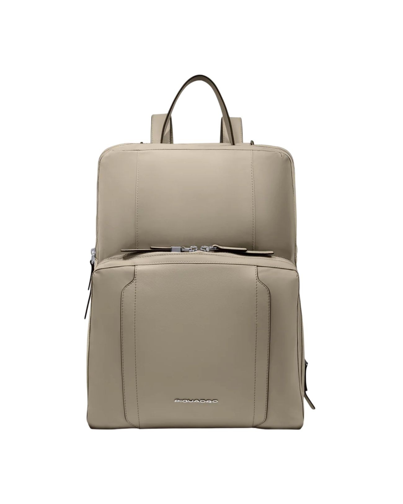 Image of Piquadro - Zaino espandibile in tessuto riciclato e pelle porta pc 15.6'' Circle