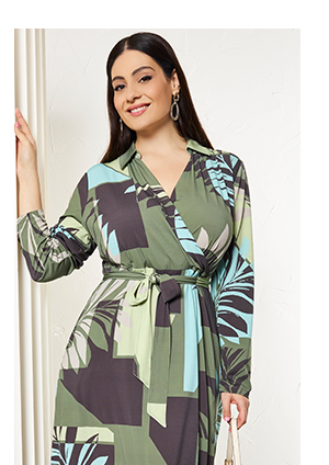 Abito midi di jersey