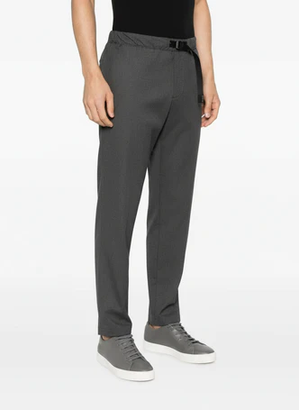 Pantalone con Fibbia e Coulisse / Nero