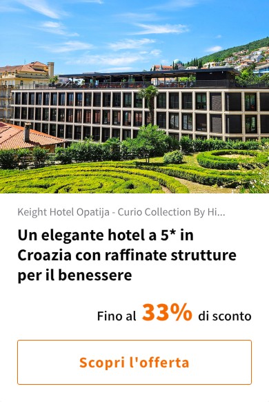 Un elegante hotel a 5* in Croazia con raffinate strutture per il benessere