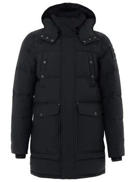 Giubbino Imbottito Lungo in Nero Moose Knuckles