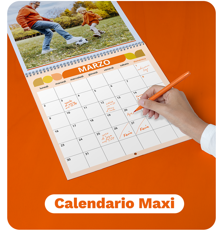 Calendario Maxi per i tuoi grandi progetti
