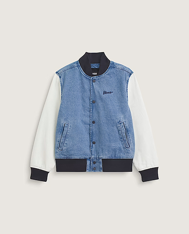 Kids Denim Baseball Jacket