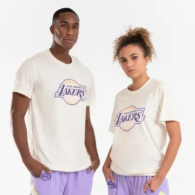 TARMAK T-shirt basket adulto unisex TS 900 NBA Lakers bianca