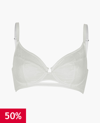 Reggiseno ferretto Bloom Lace in pizzo, bianco
