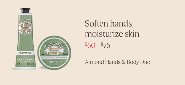 SOFTEN HANDS, MOISTURIZE SKIN | ALNOND HANDS & BODY DUO