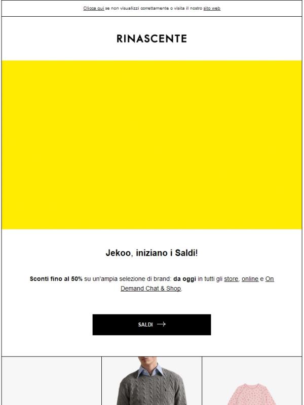 Saldi! Sconti fino al 50%