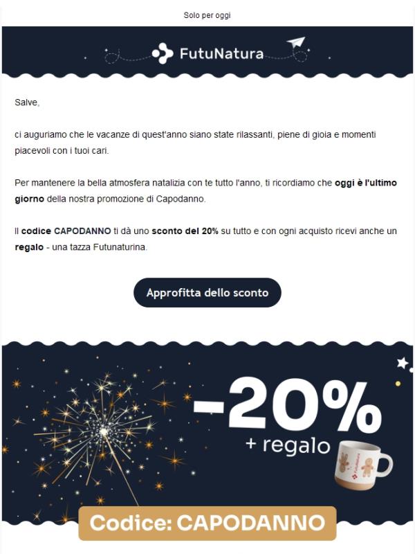 Offerta speciale -20% + regalo✨