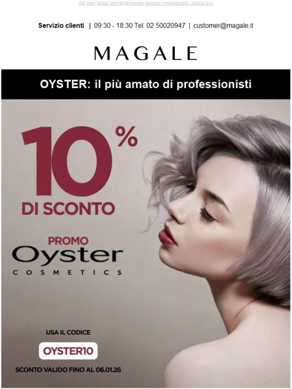 OYSTER -10% OFF ✨💗 corri su Magale.it