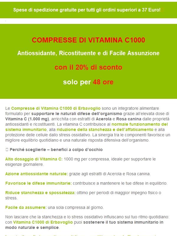 Vitamina C1000: antiossidante, ricostituente e di facile assunzione 💪🍊