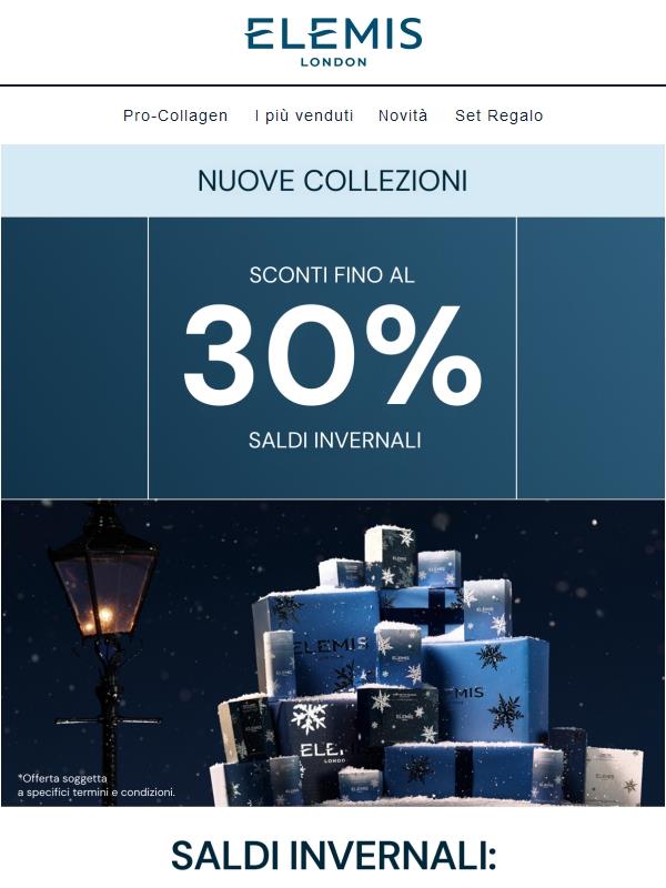 Sconti fino al 30%