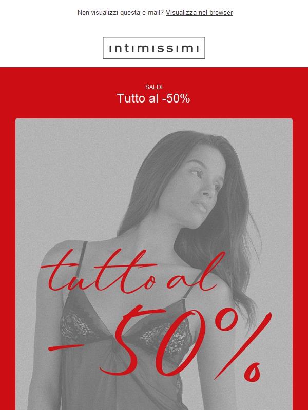 È tempo di SALDI! Tutto al -50% su una selezione