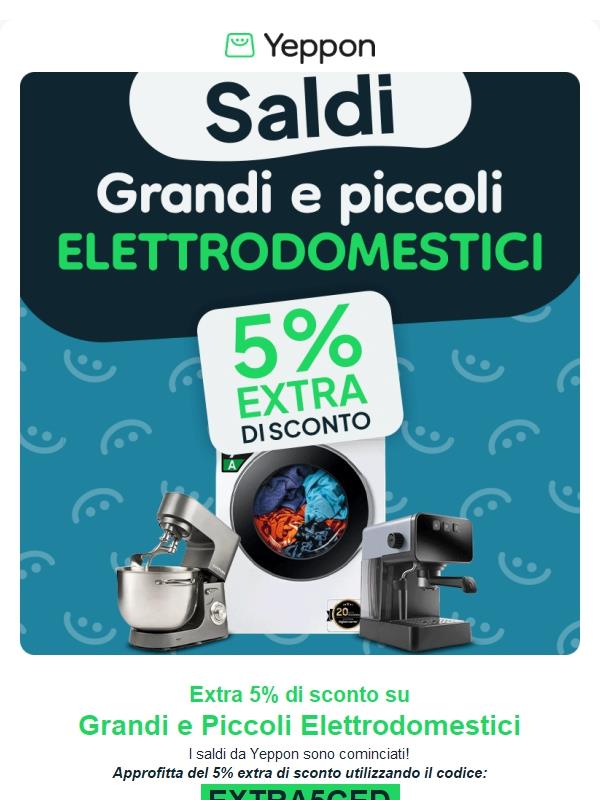 FINALMENTE SALDI 💰 5% di sconto extra!