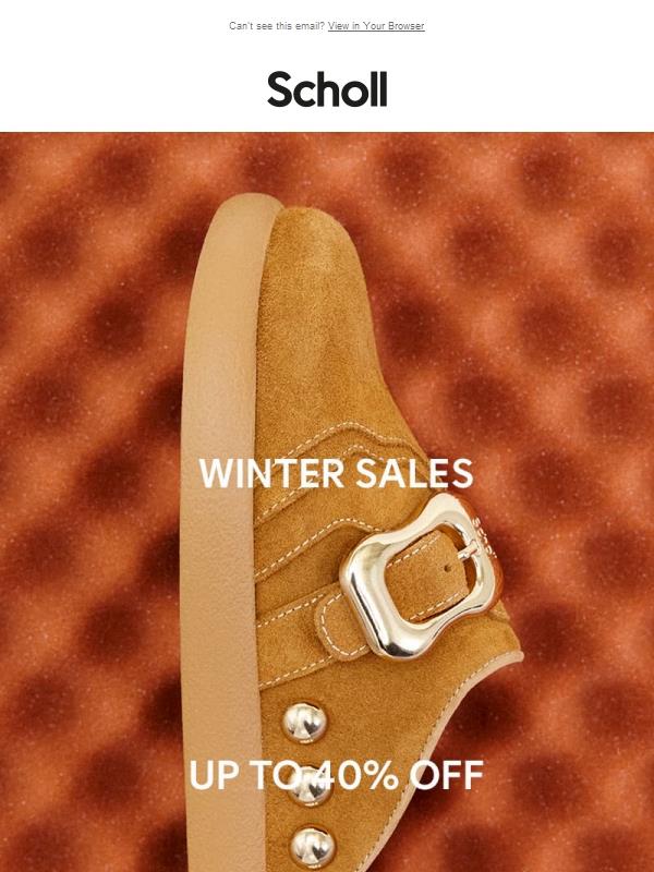 Winter Sales, now up to 40% off