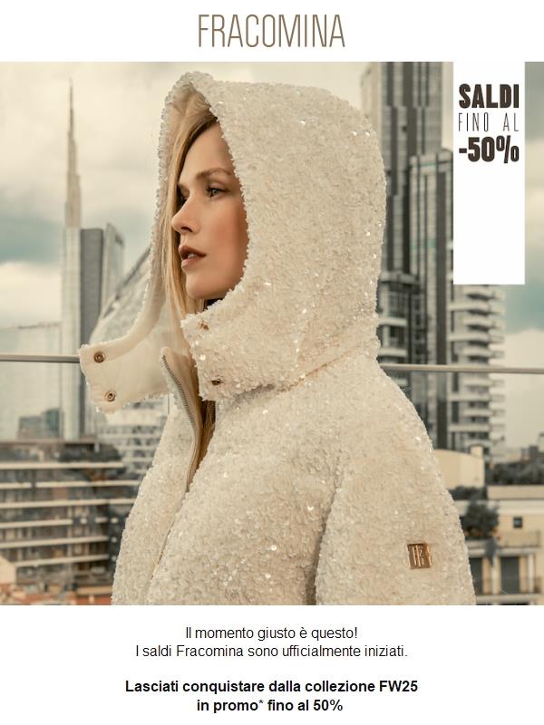 I saldi Fracomina sono ufficialmente iniziati