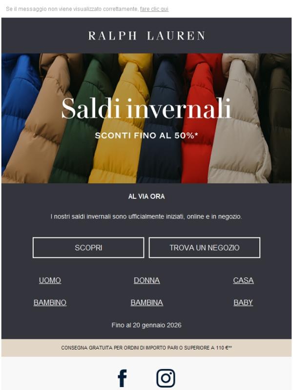 I saldi invernali sono iniziati