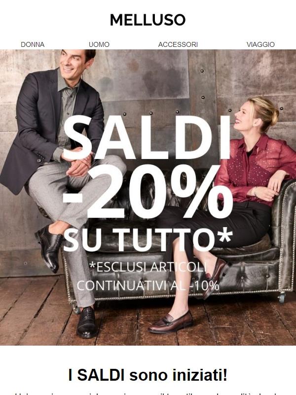✨ Sono iniziati i SALDI Melluso: -20% su tutto