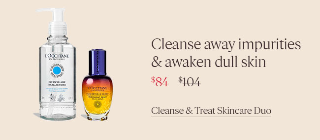 CLEANSE AWAY IMPURITIES & AWAKEN DULL SKIN | CLEANSE & TREAT SKINCARE DUO