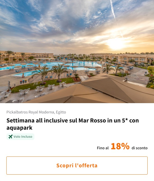 Settimana all inclusive sul Mar Rosso in un 5* con aquapark
