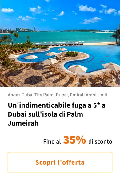 Un'indimenticabile fuga a 5* a Dubai sull'isola di Palm Jumeirah