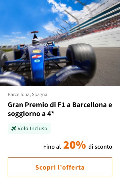 Gran Premio di F1 a Barcellona e soggiorno a 4*