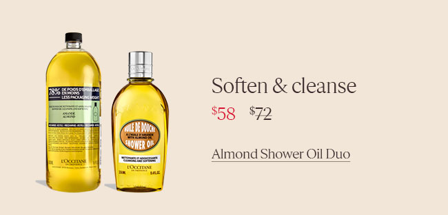SOFTEN & CLEANSE | ALMOND SHOWER OIL DUO