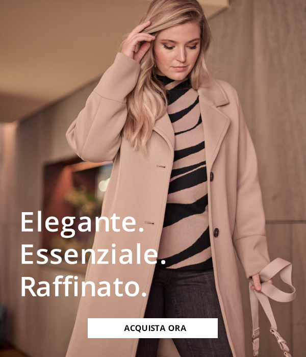 Cappotto di scuba con revers e orli alti