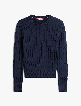 Pullover a righe in maglia intrecciata