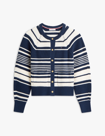 Cardigan relaxed fit con bottoni dorati