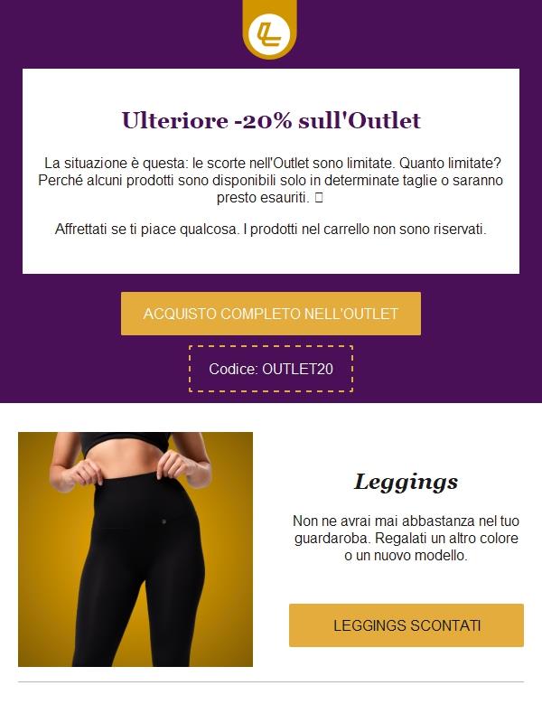 Ehi, l'Outlet si sta svuotando rapidamente. 😮⚡