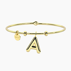 BY YOU COLLECTION  Bracciale HULA-HOOP   con ciondolo INIZIALE