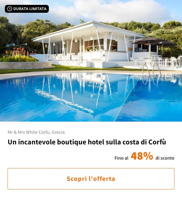 Un incantevole boutique hotel sulla costa di Corfù