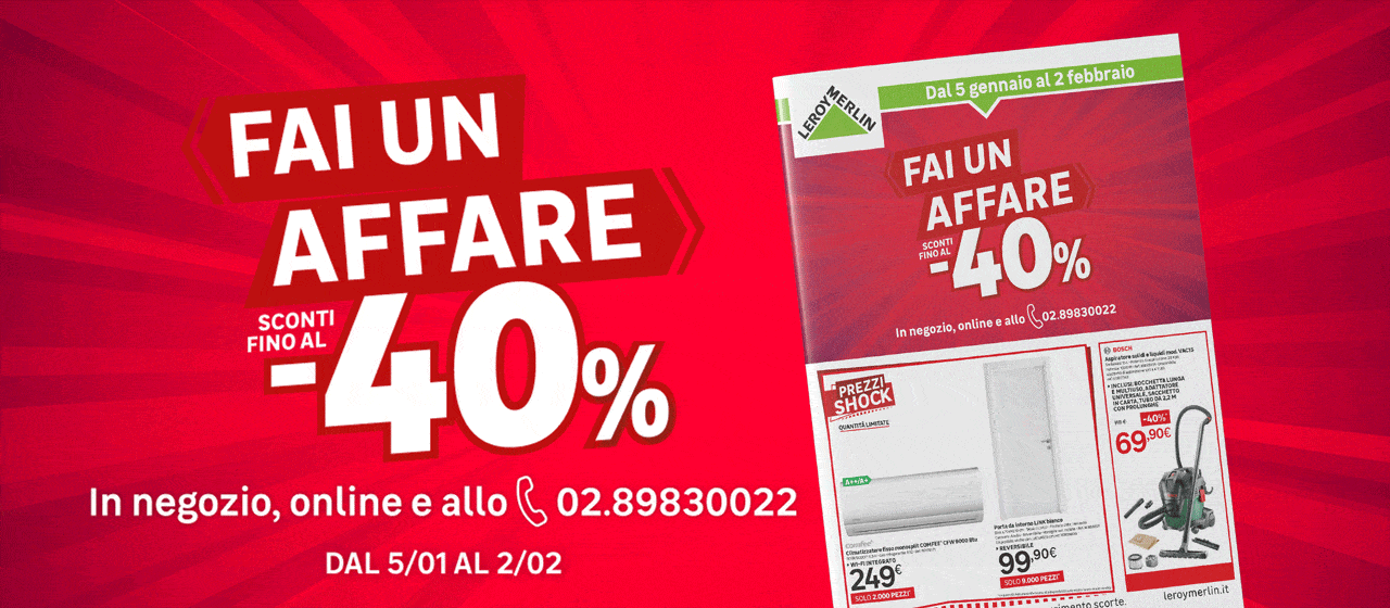 40% di sconti